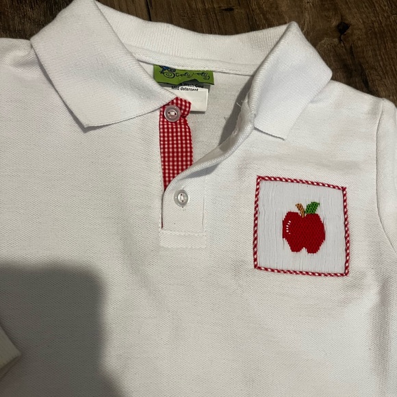 Stellybelly Long-Sleeve White Polo Shirt – Boys 4T – NWT - Picture 6 of 7